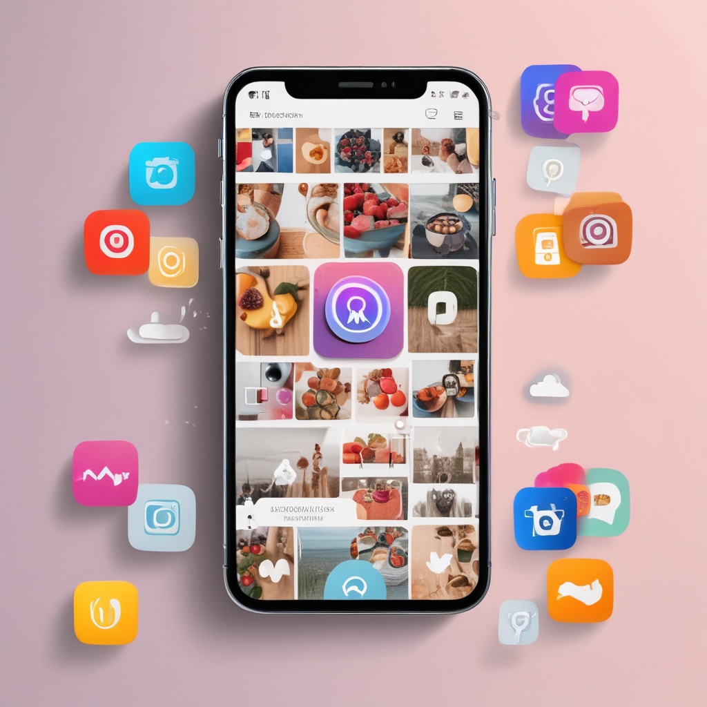 スマートフォンでInstagramアプリを操作する様子