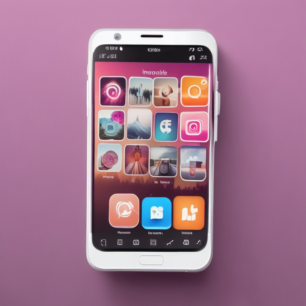 スマートフォンでInstagramアプリを操作する様子